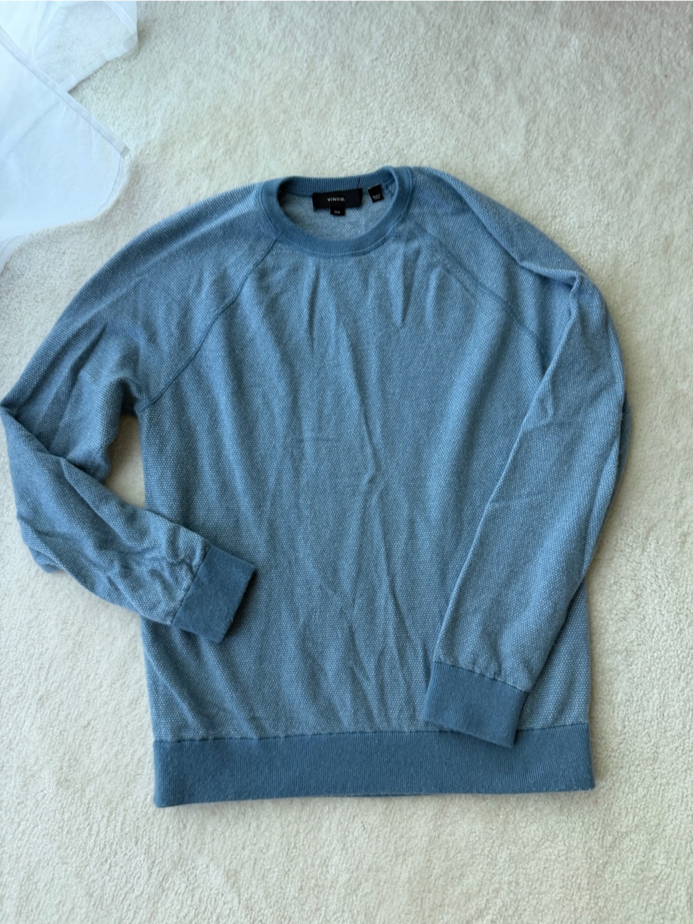 Vince Cashmere Wool Super Soft Light Blue Men’s Crewneck Sweater
